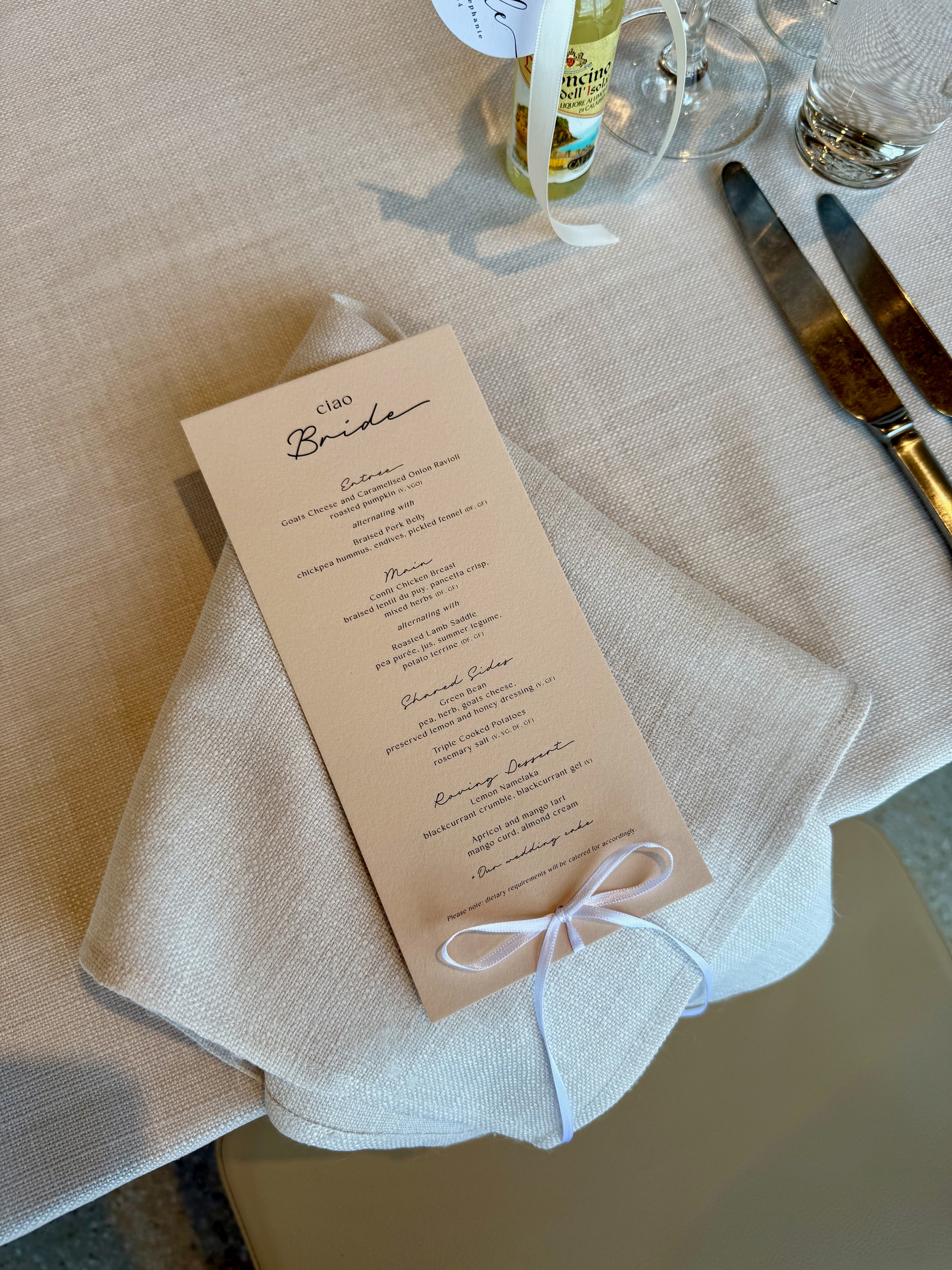 Wedding stationery details