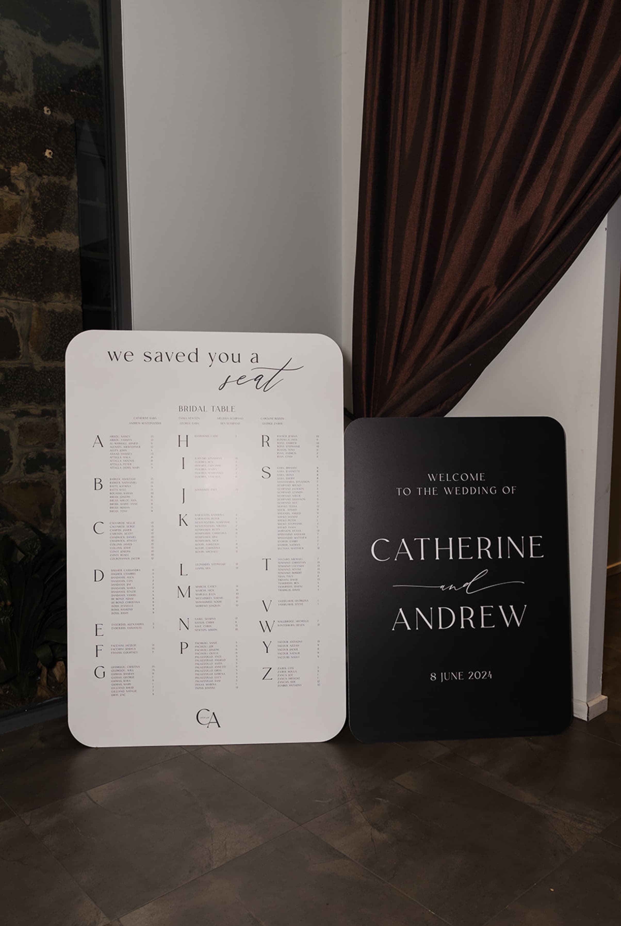Catherine Menu Card