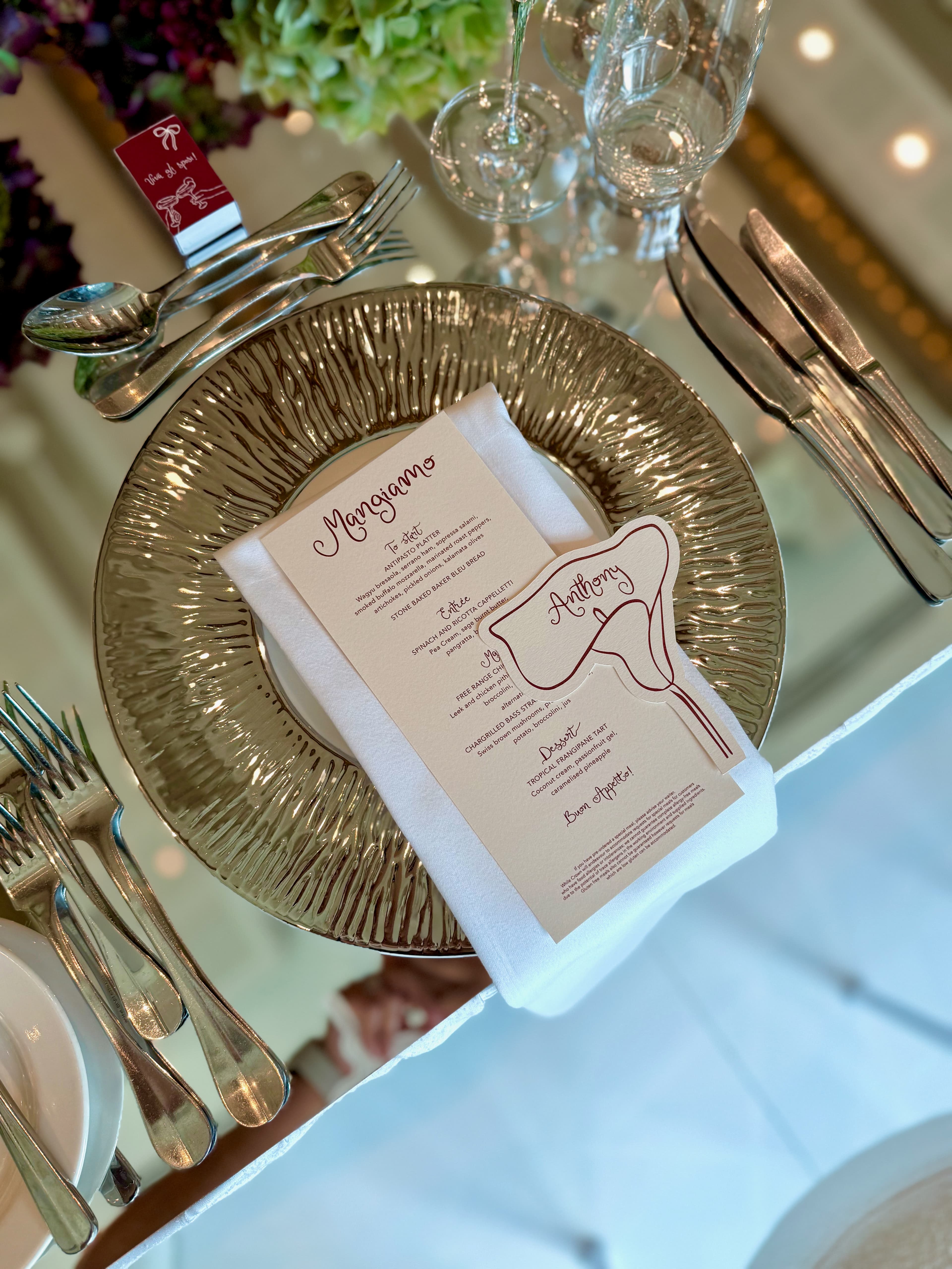 Ivana Menu Card