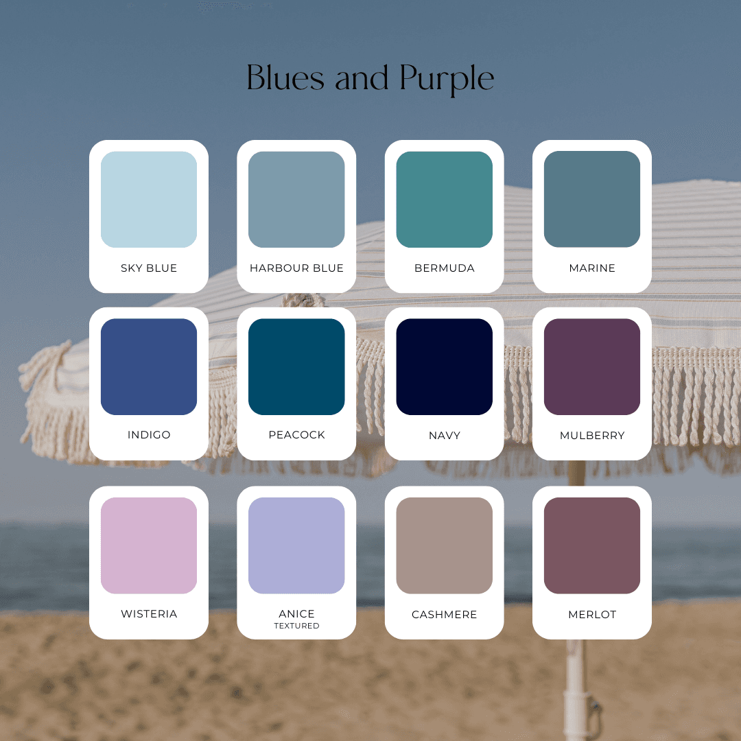 Blues and Purple Colour Chart