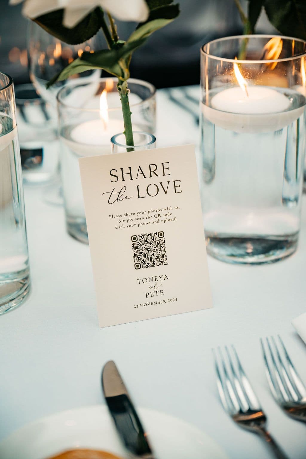 QR code photo upload card