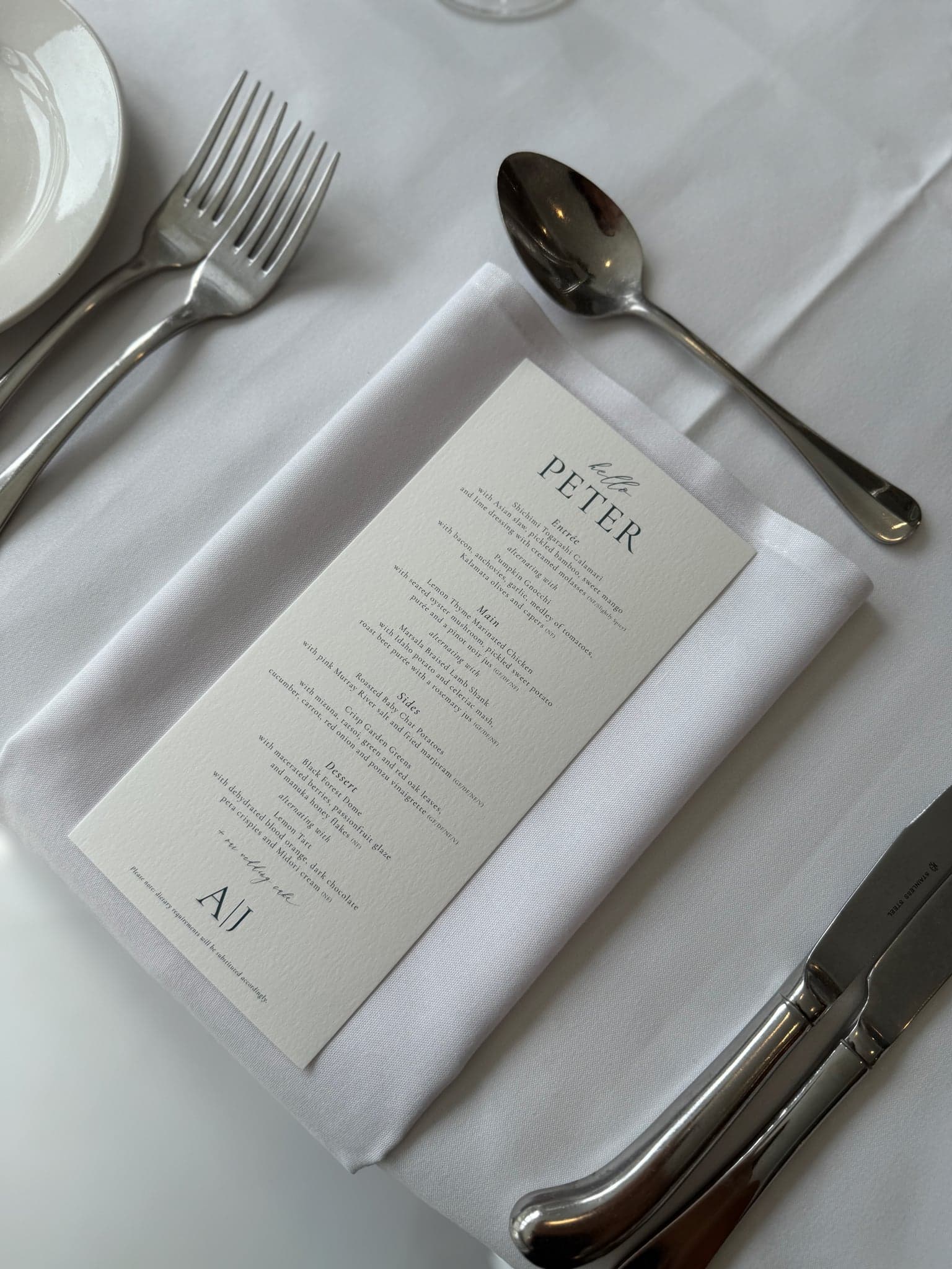 Adora Menu