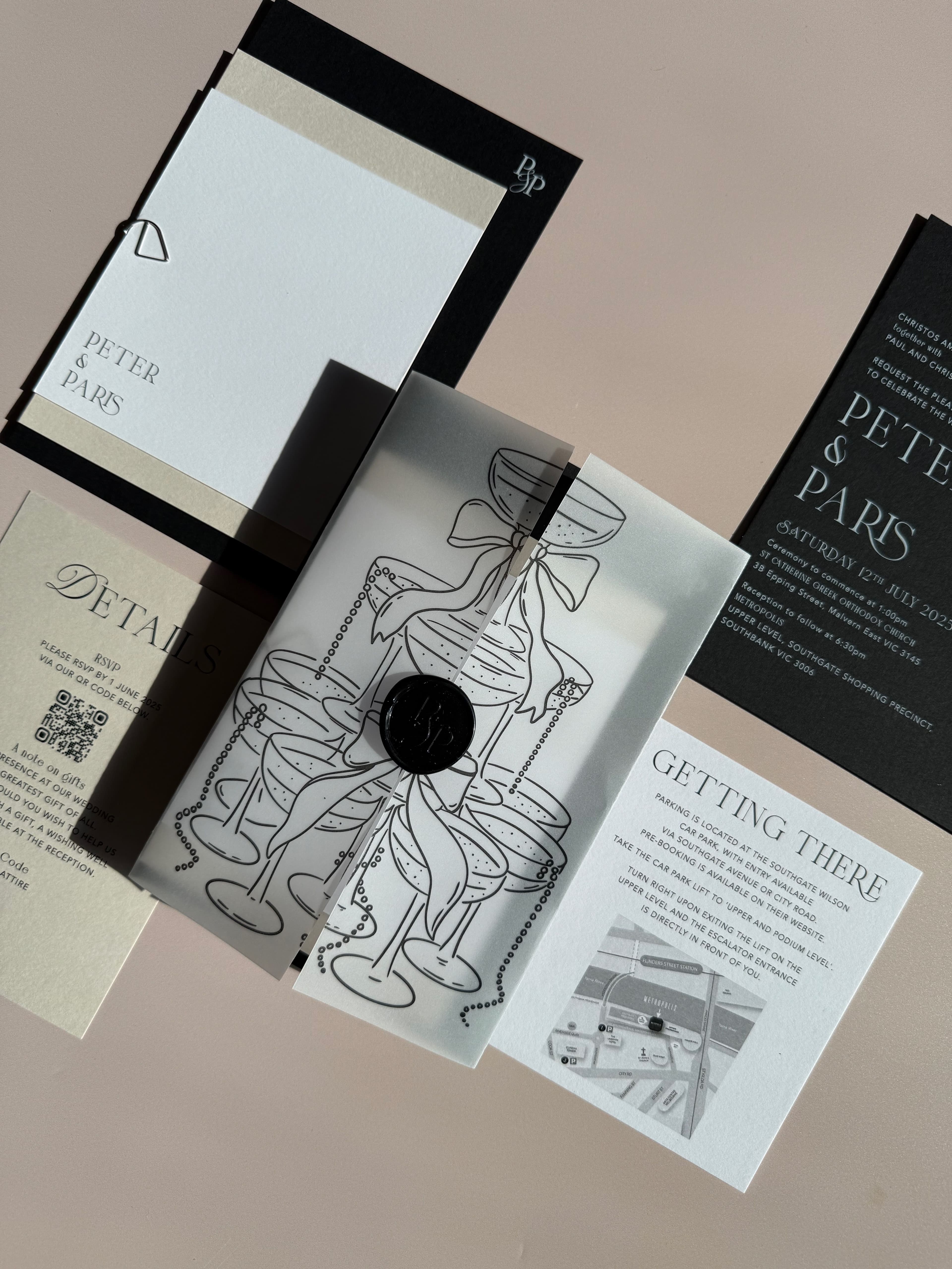 Elegant wedding stationery